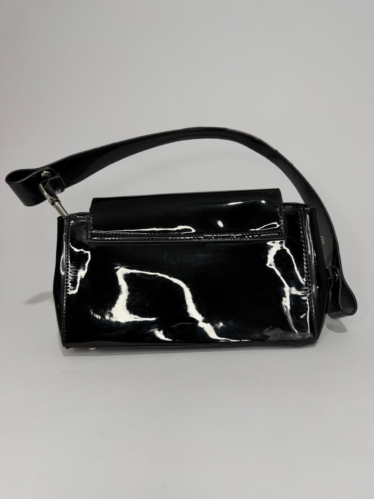 Vivienne Westwood Black Medium Patent Leather Hazel Top-Handle Bag
