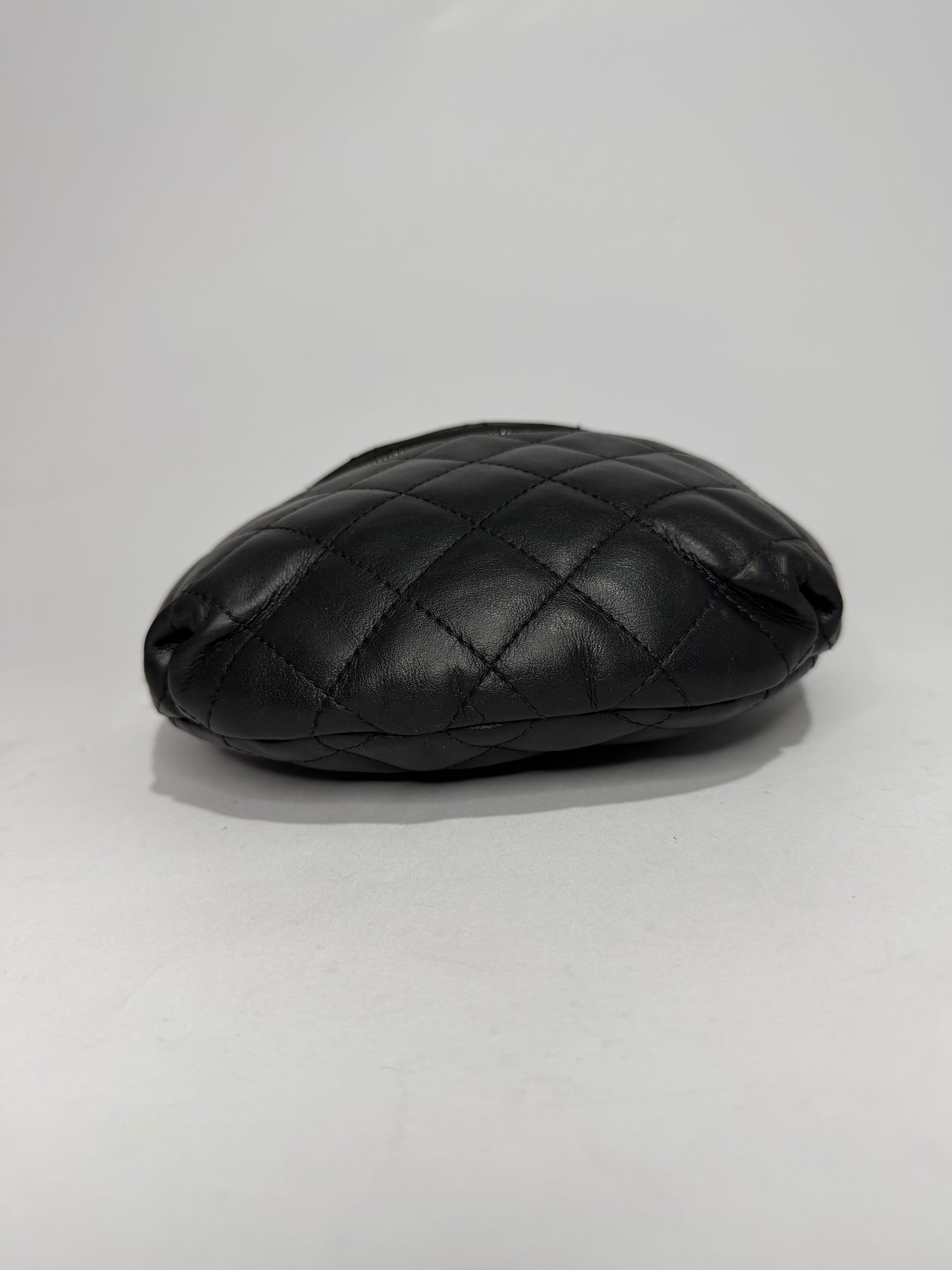 CHANEL
Calfskin Quilted Waist Belt Bag Black