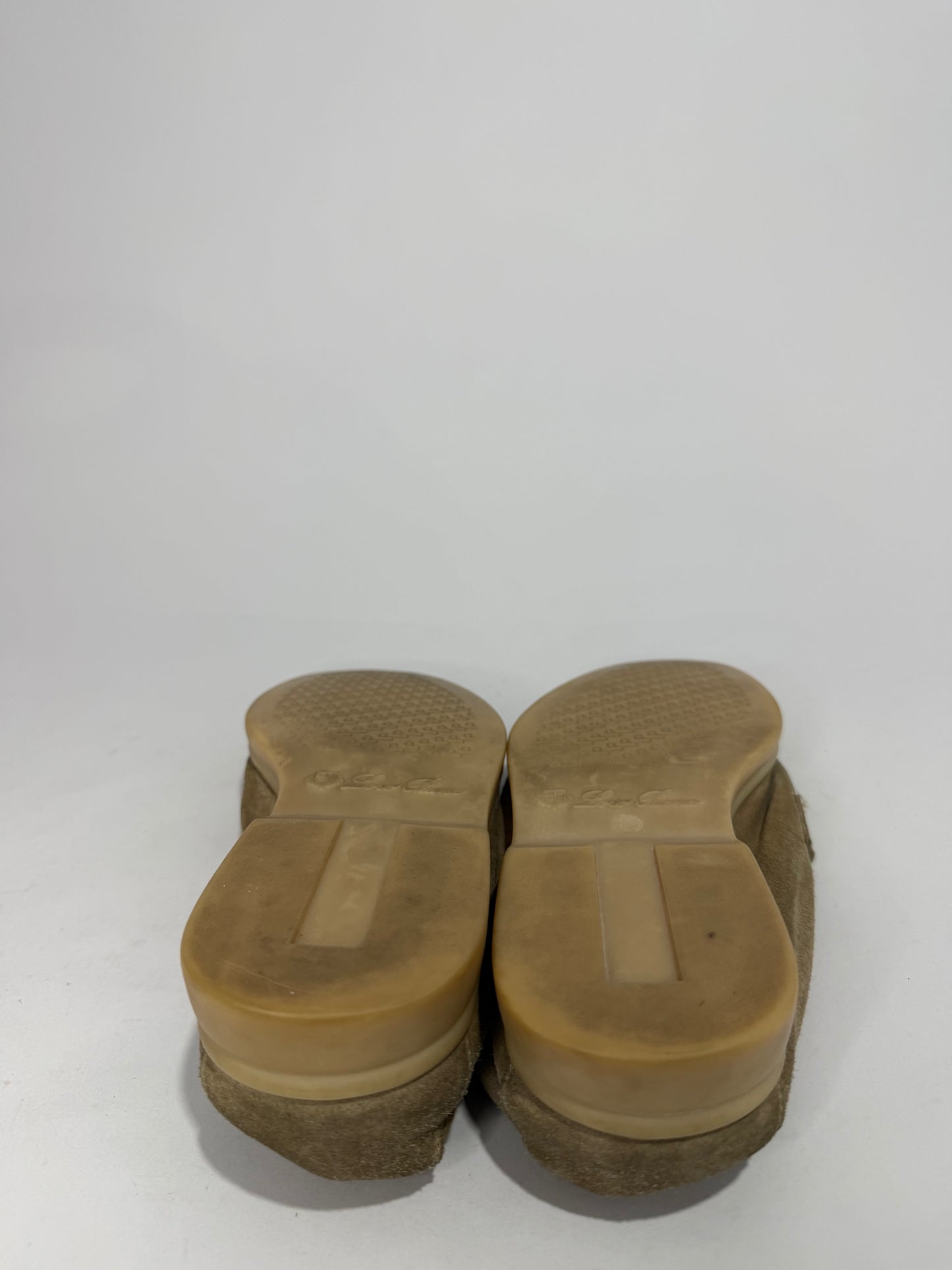 Loro Piana Beige Suede Summer Charms Walk Slip On Loafers Size 40 EU/10 US