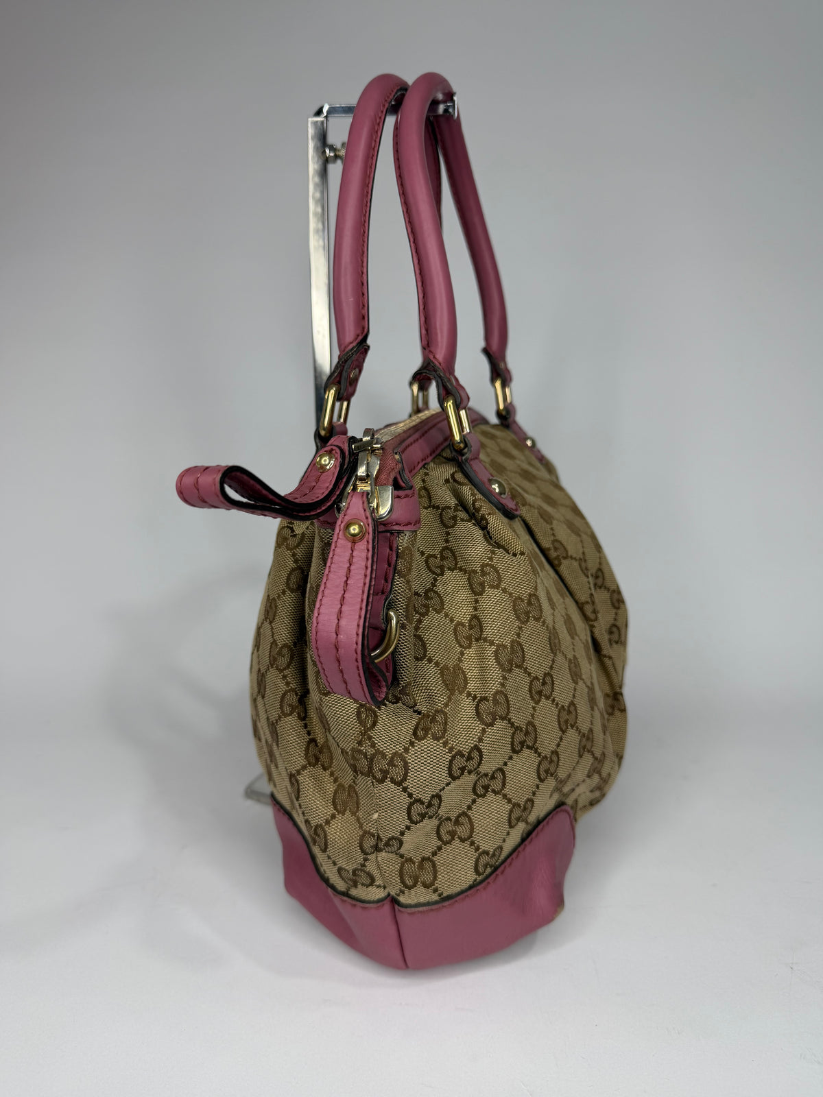 Gucci
GG Canvas and Leather Sukey Bag