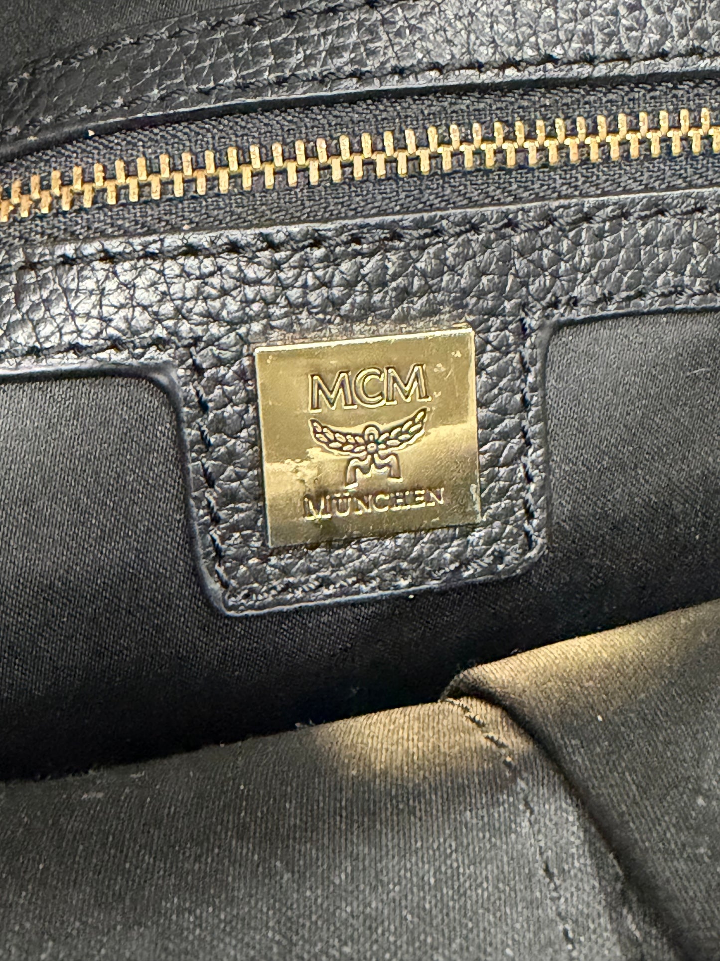 MCM Black Crystal Embellished Leather X Strak Backpack