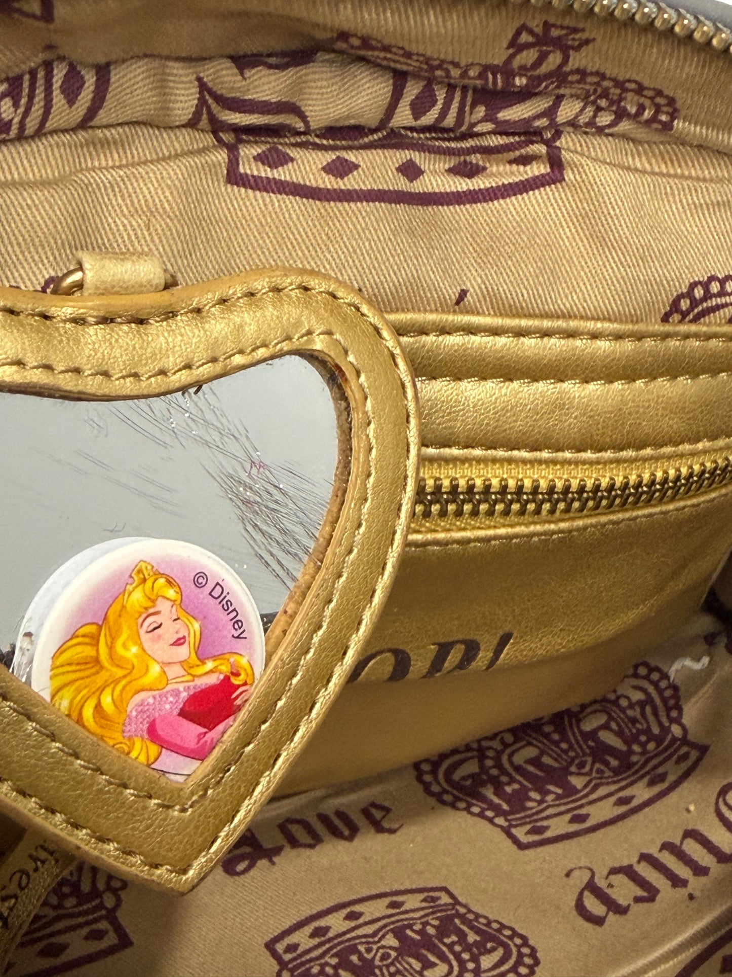 Juicy Couture Burgundy Velour Bowler Satchel Bag with Grey Leather Trim