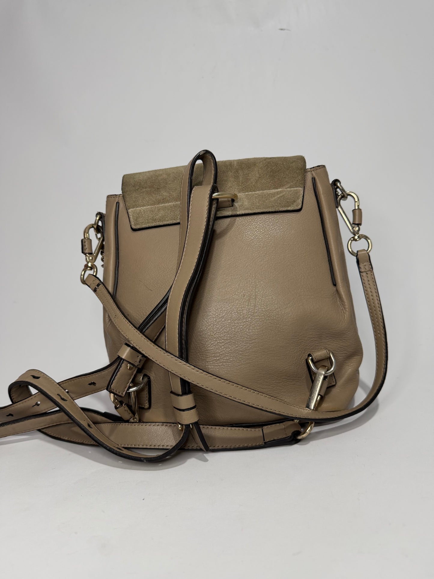 CHLOE Beige Leather/Suede Medium Faye Backpack (Copy)