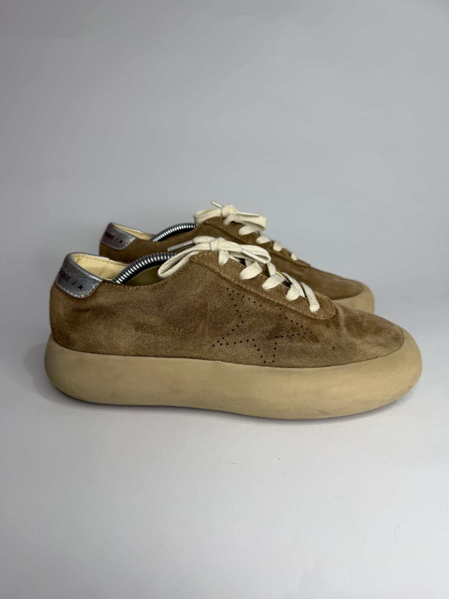 Golden Goose Exclusive Brown Space-Star Sabot Sneakers Size 37 EU/ 7 US/ 4 UK