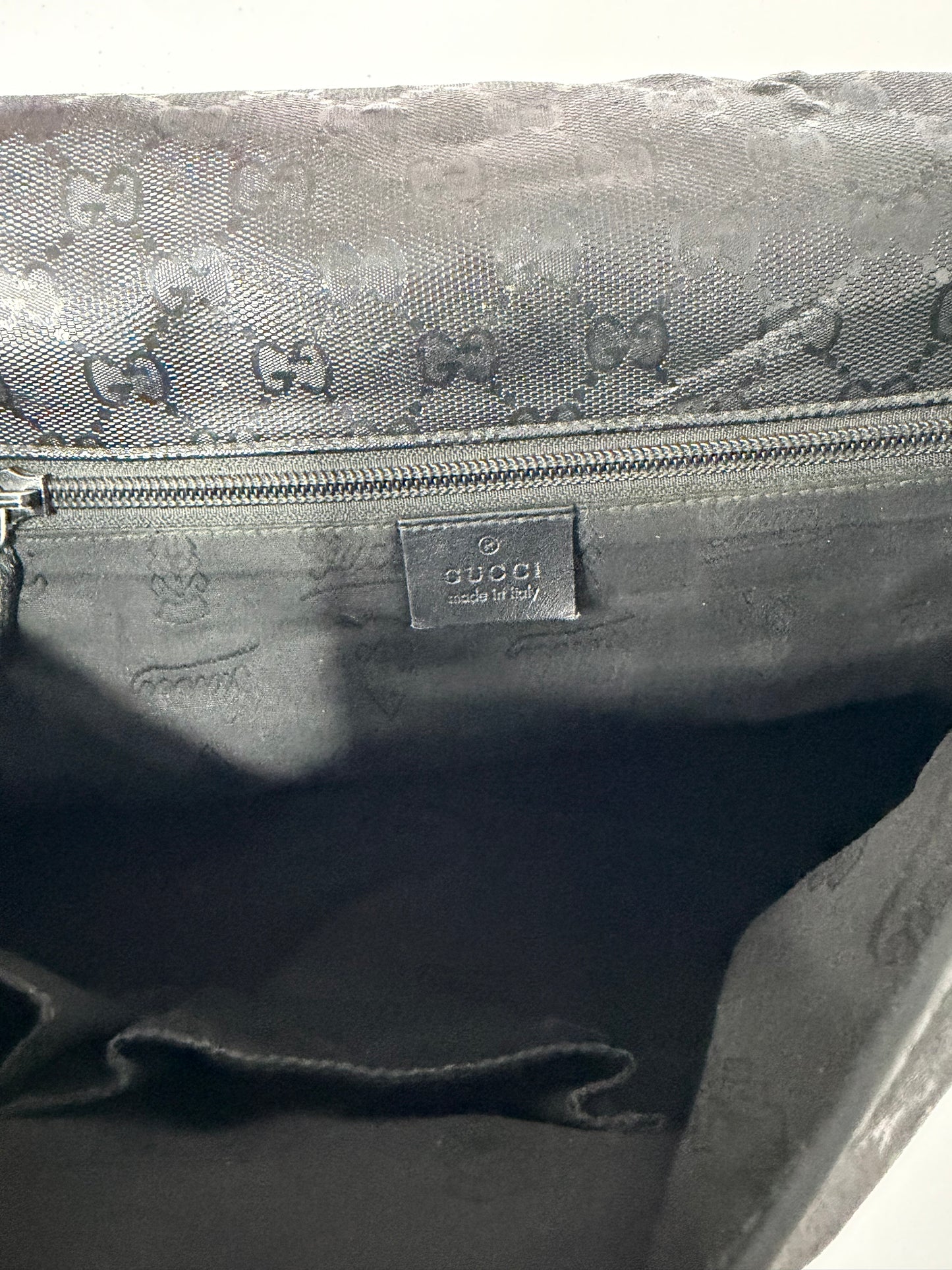 Gucci Double Buckle Messenger Bag GG Imprime Medium
