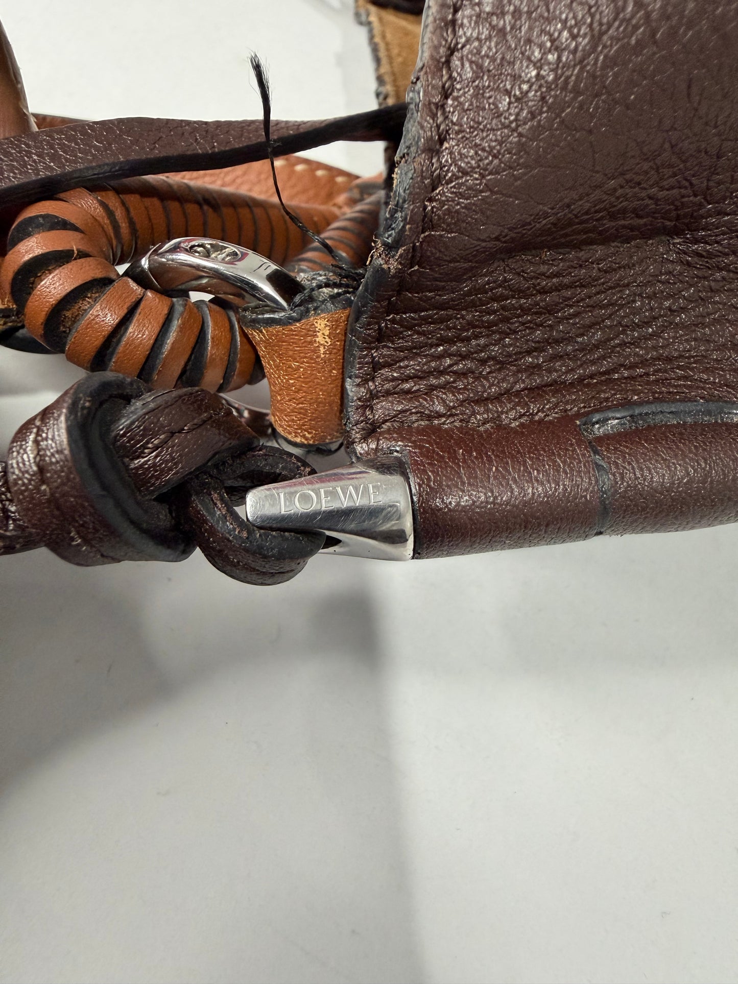 Loewe Leather Drawstring Bucket Bag