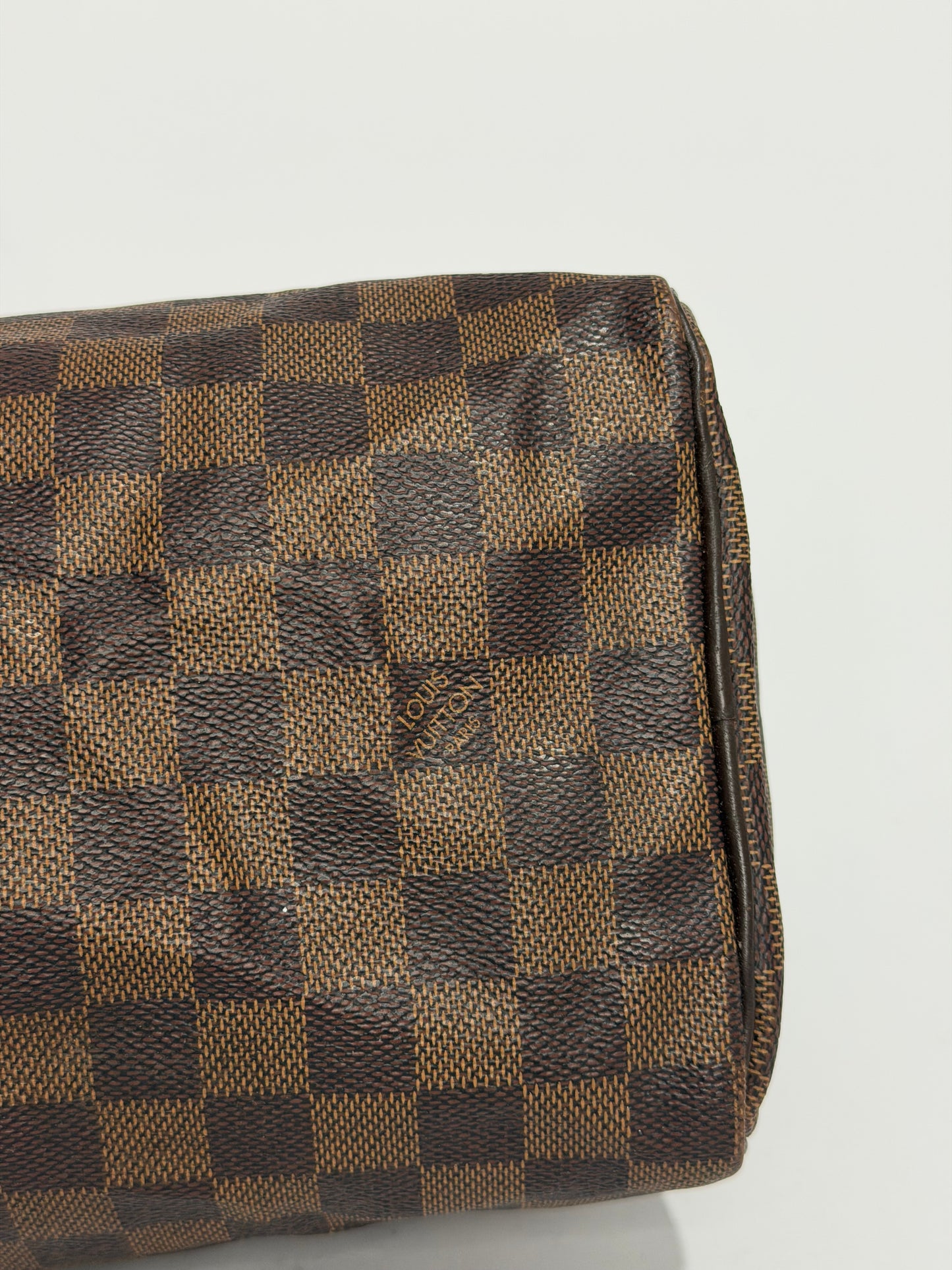 Louis Vuitton Damier Ebene Canvas Speedy 25 Bag