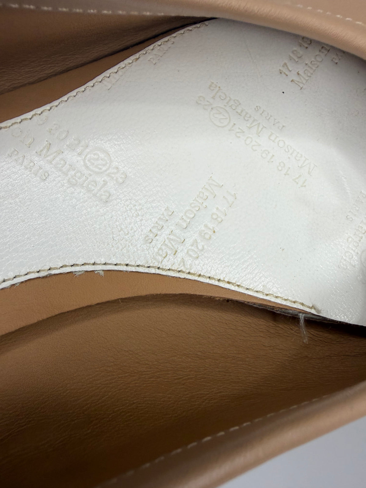 Maison Margiela Tabi Ballet Flats Brown Leather Split-Toe EU 39