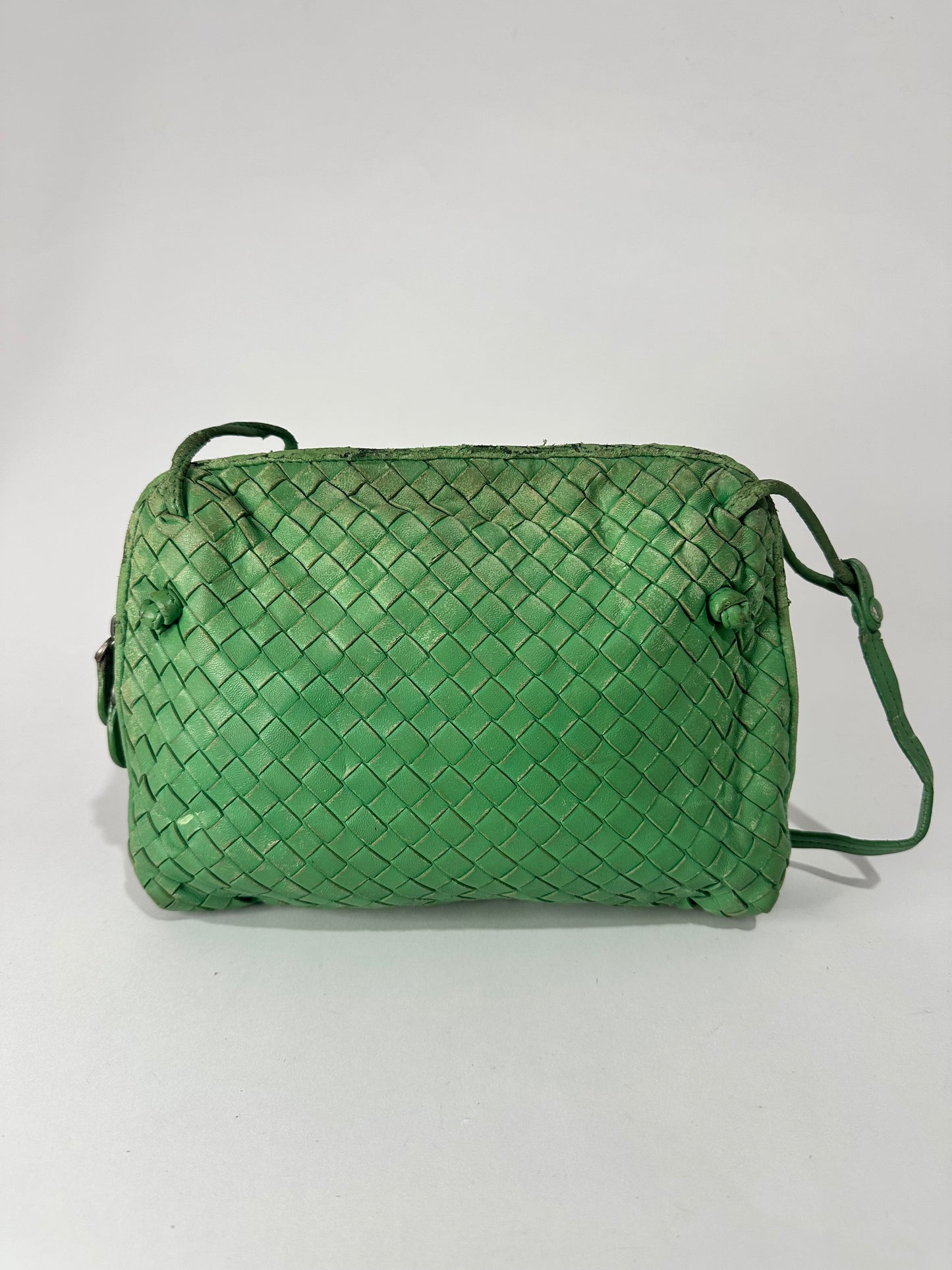 Bottega Veneta Gresn Intrecciato Leather Nodini Crossbody Bag