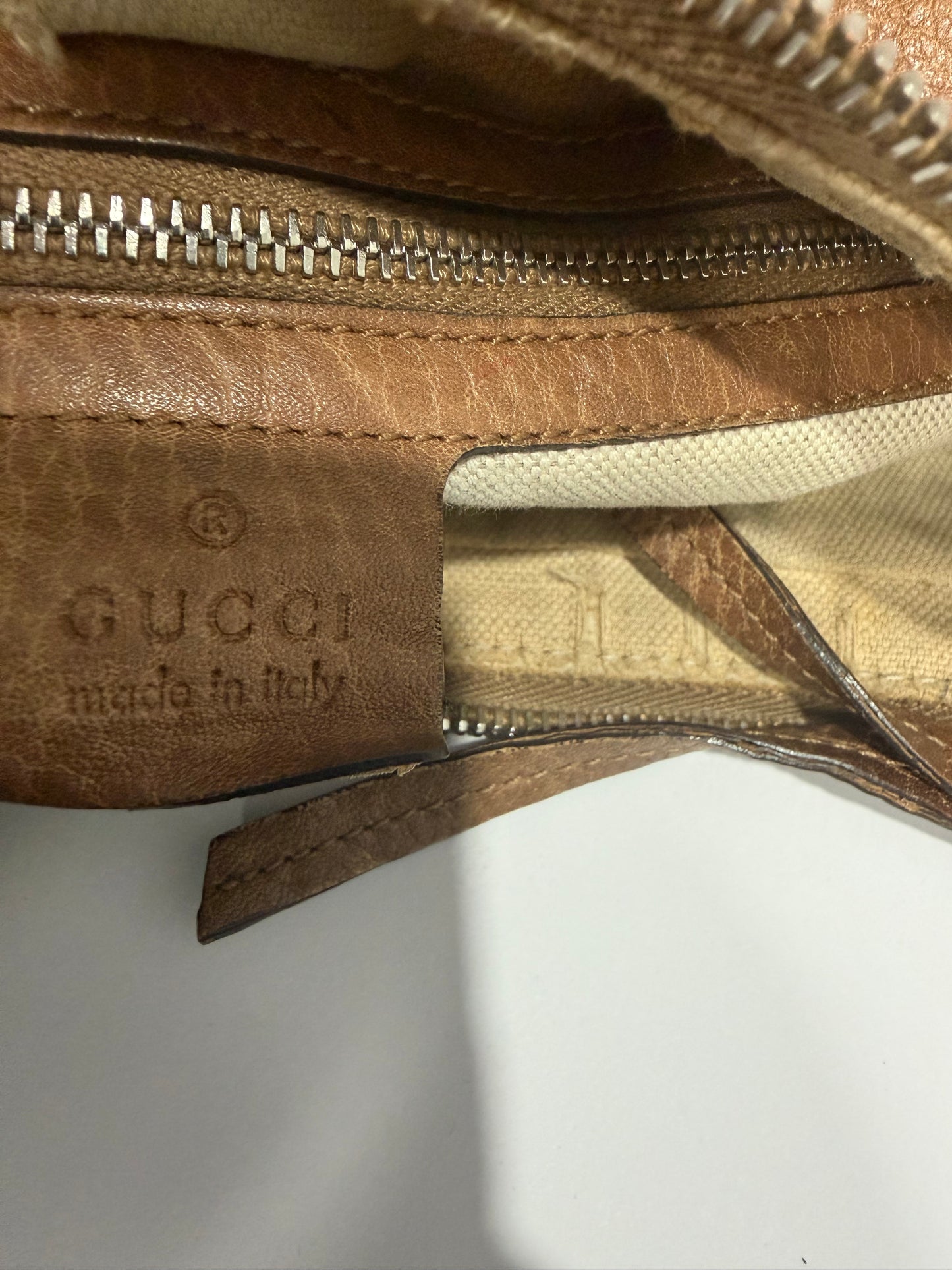 Gucci Brown Leather Miss GG Hobo