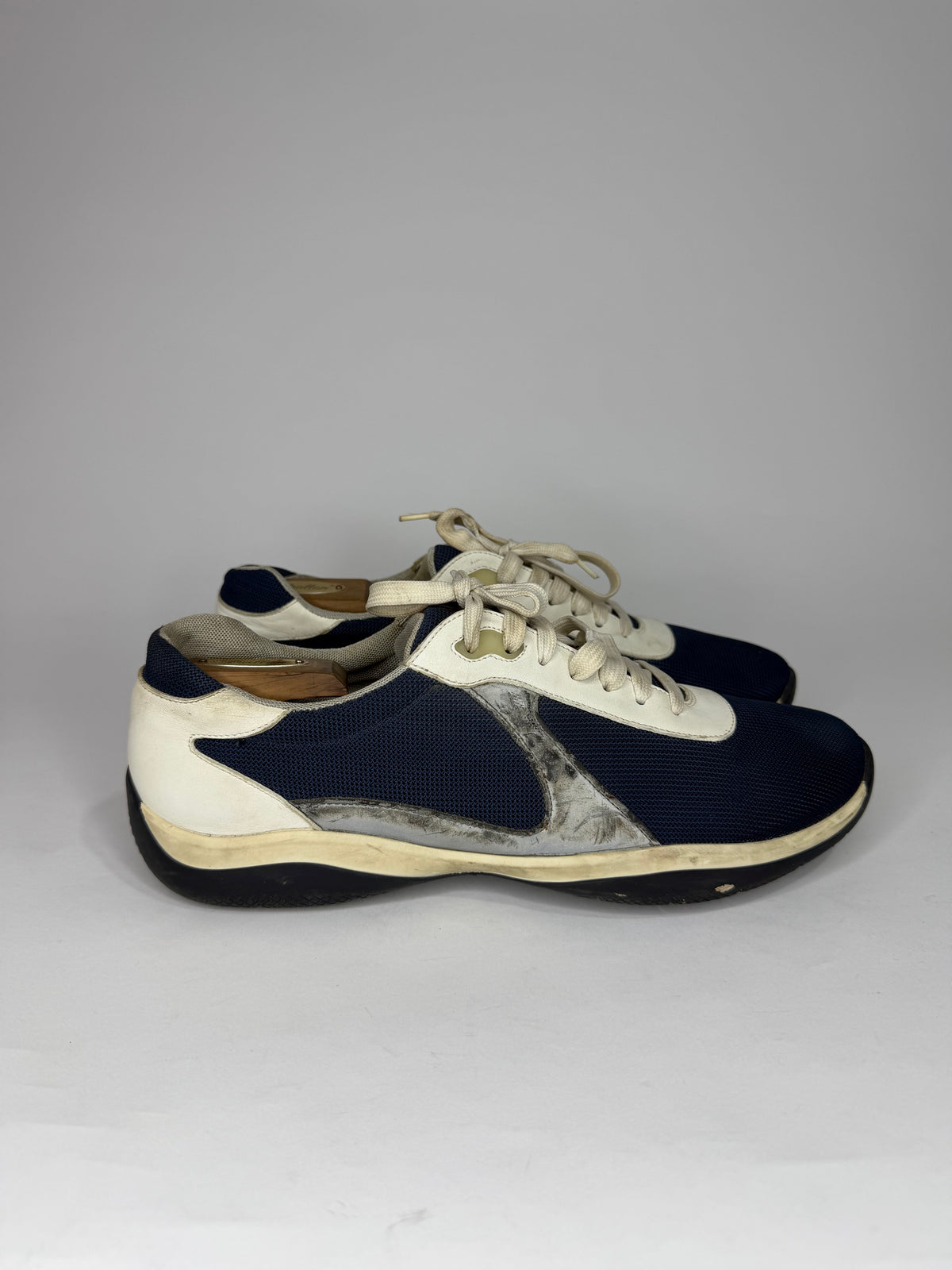 Prada American Cup Mesh Printed Sneakers Size 11 UK/ 12 US/ 44 EU