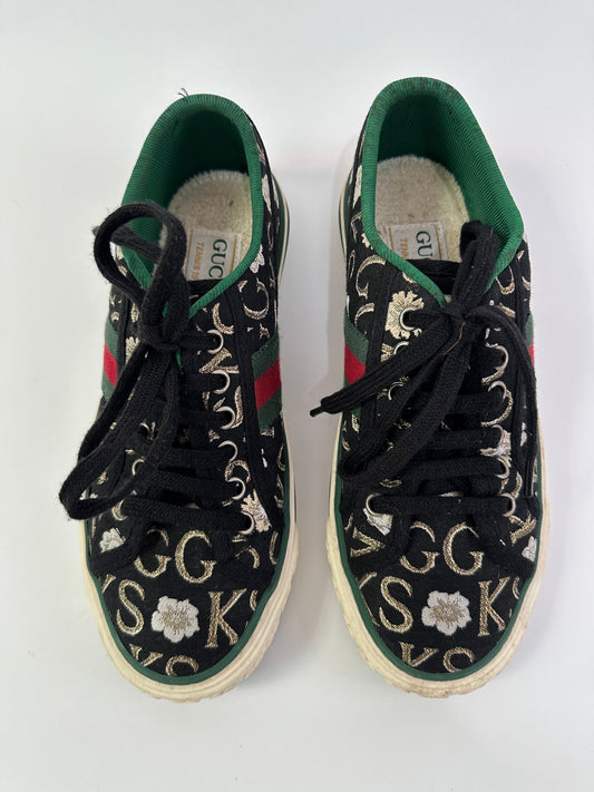 GUCCI Canvas Printed Sneakers Size 37 EU