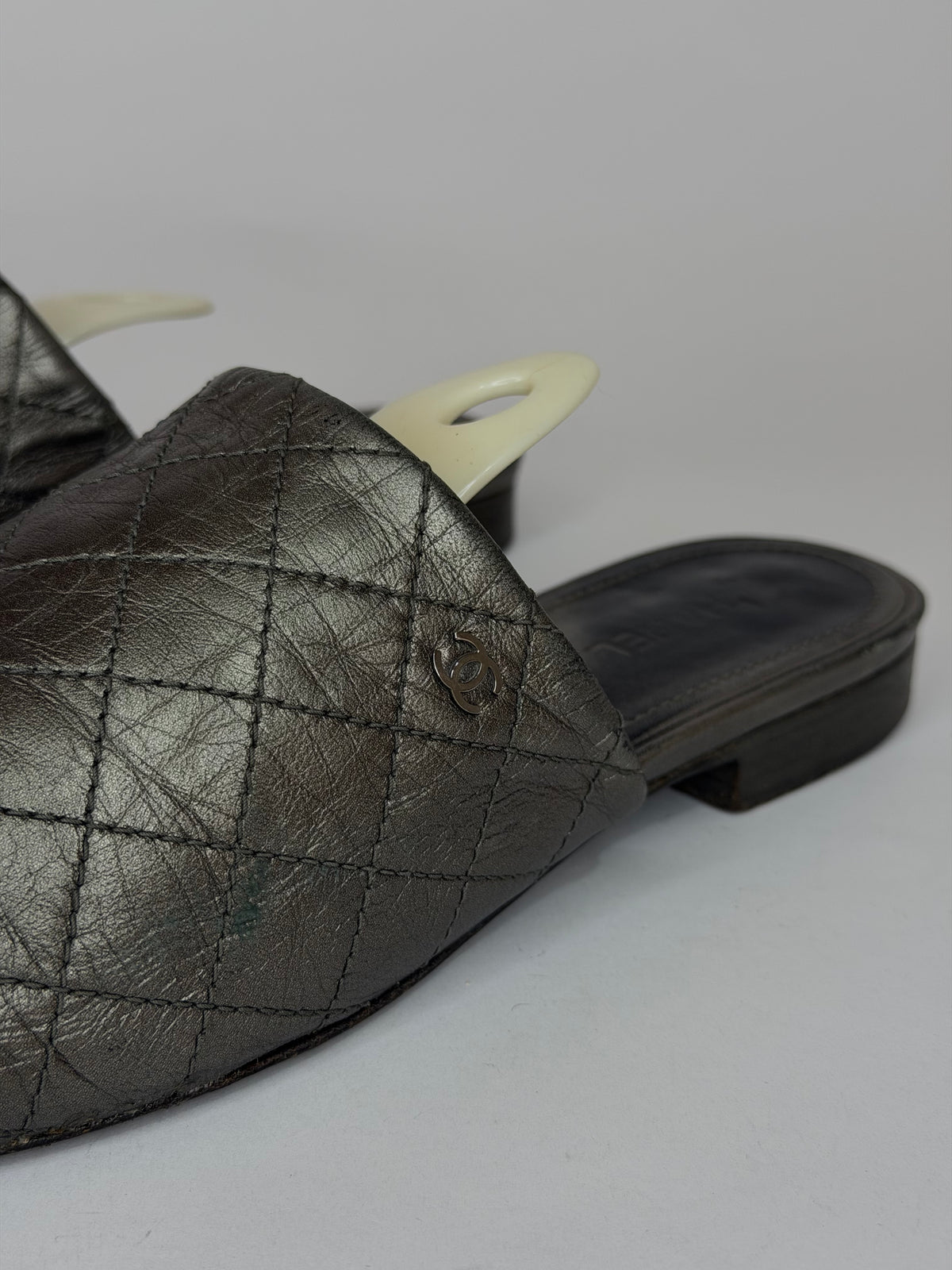 ChanelInterlocking CC Logo Leather MulesWomen's Size 38.5 EU/ 8.5 US