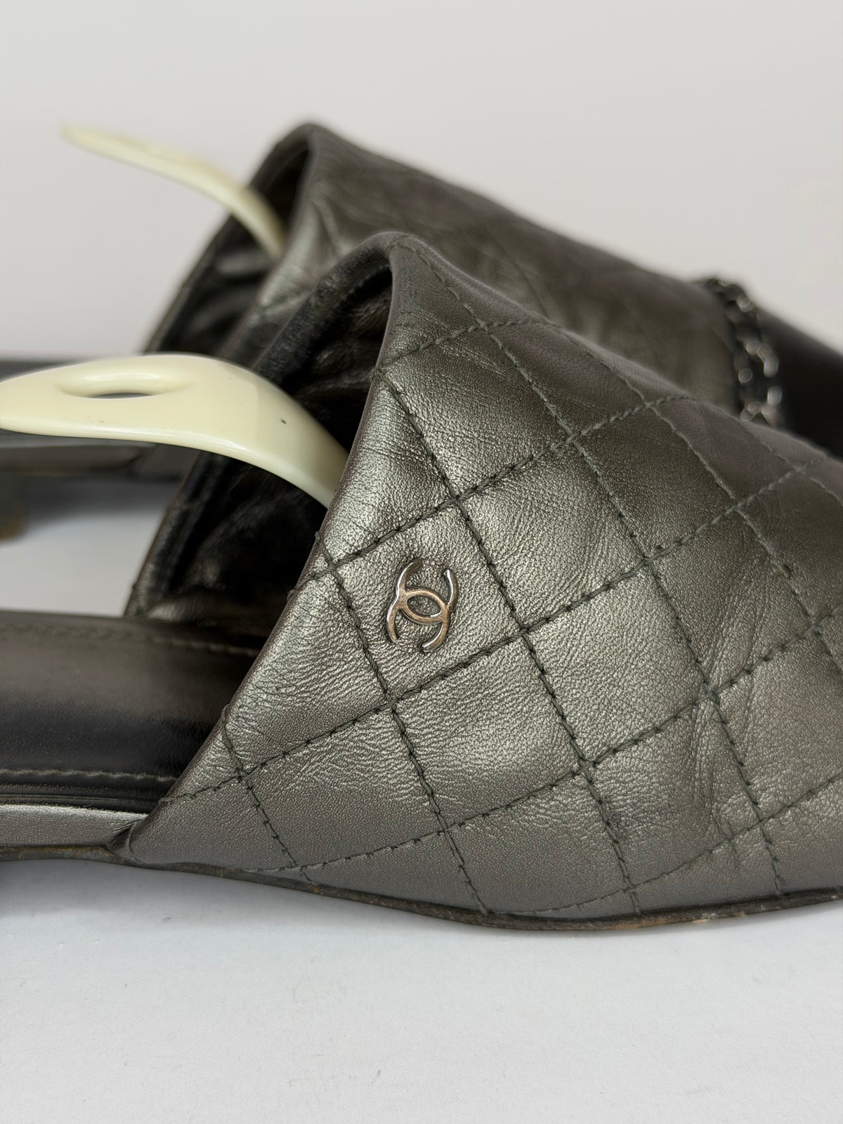 ChanelInterlocking CC Logo Leather MulesWomen's Size 38.5 EU/ 8.5 US