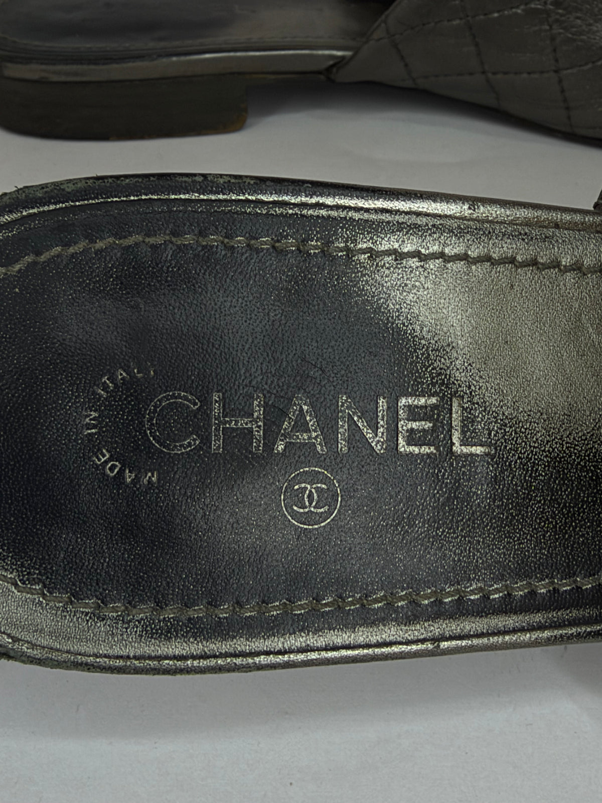 ChanelInterlocking CC Logo Leather MulesWomen's Size 38.5 EU/ 8.5 US