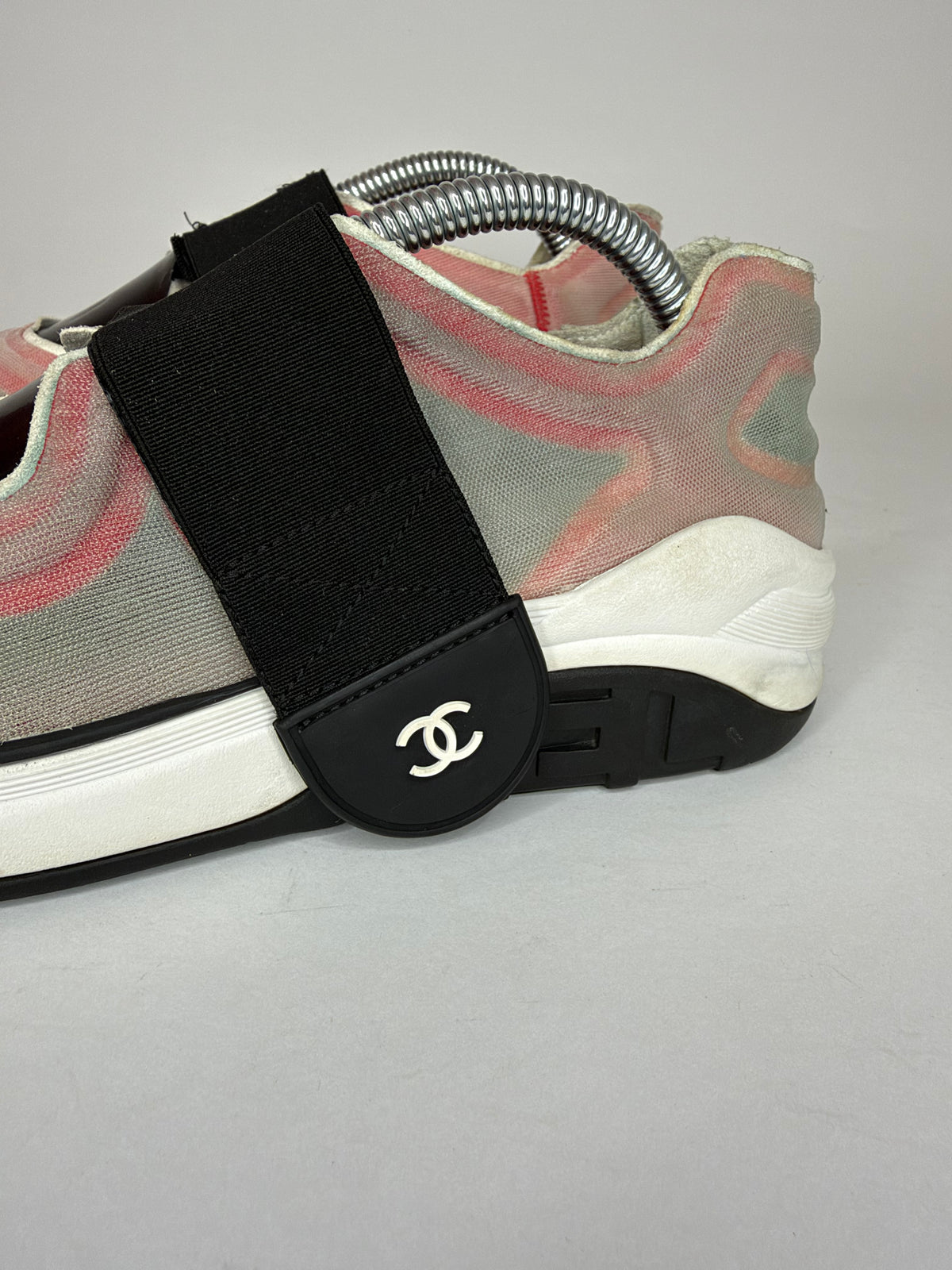 Chanel Pink/White Mesh CC Low Top Sneakers Size 35. 5 EU/ 5.5 US