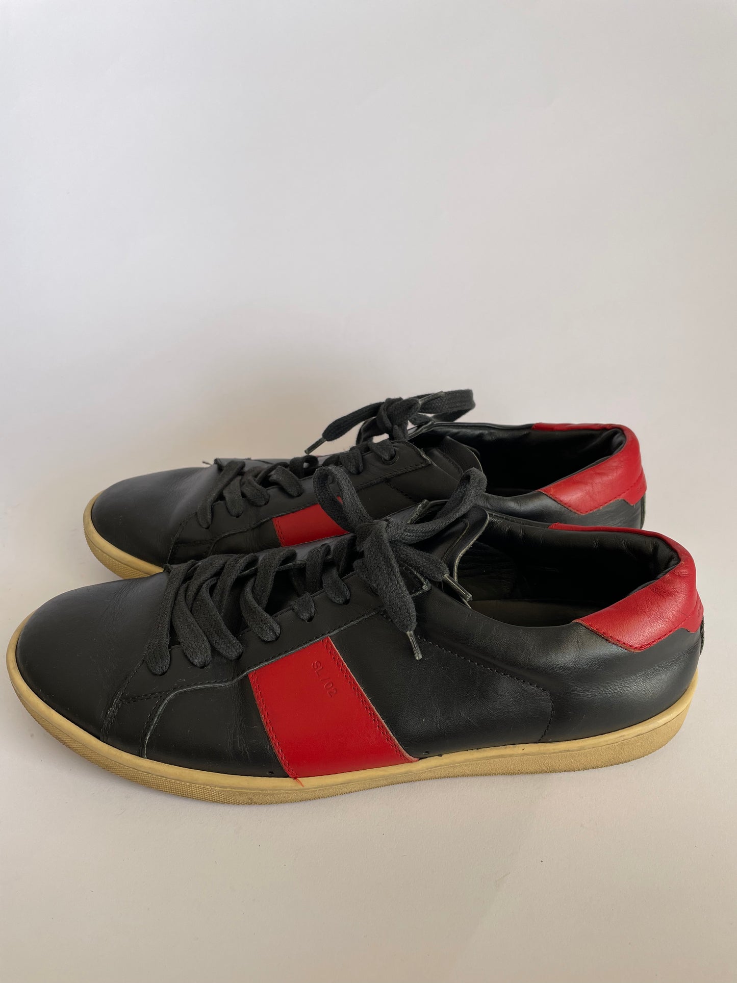 SAINT LAURENT SL/10H Leather Low-Top Sneaker Size 41.5 EUR